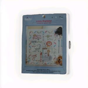 Bucilla Stamped Baby Child Quilt Top "Little Explorer" to Stitch #HDWM45864